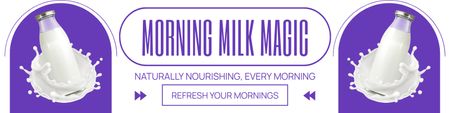Order Your Morning Milk from Local Farm Twitter Design Template