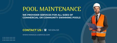 Pool Maintenance and Engineering Facebook cover Design Template