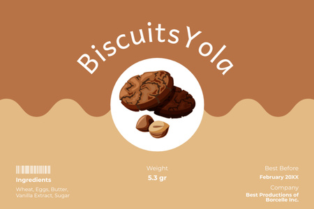 Yola Biscuits Retail Label Design Template