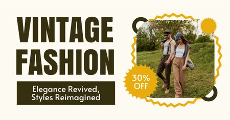 Charming Fashion Items With Discounts In Antiques Store Facebook AD Design Template
