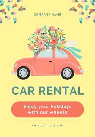 Car Rental Services Poster 28x40in – шаблон для дизайна