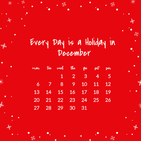 Cute New Year Calendar Instagram tervezősablon