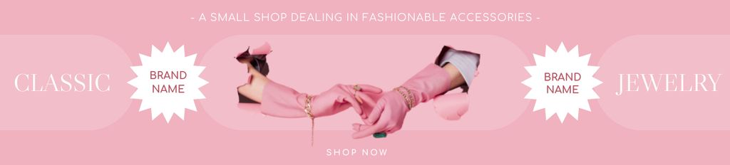 Ontwerpsjabloon van Ebay Store Billboard van Sale Offer of Exquisite Jewelry