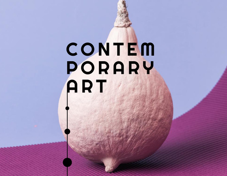 Contemporary Art Exhibition Announcement Flyer 8.5x11in Horizontal Design Template