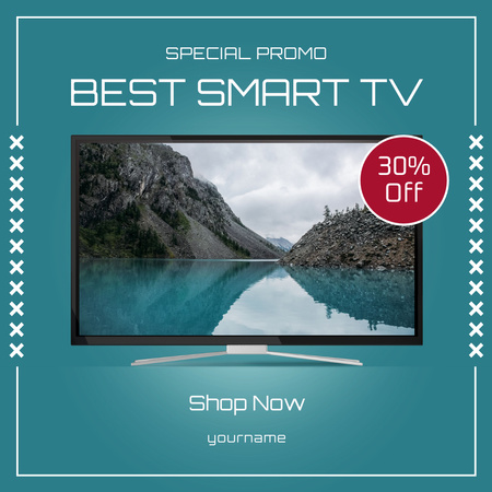 Designvorlage Special Promo for the Best Smart TVs für Instagram