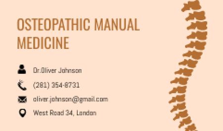 Osteopathic Manual Medicine Offer Business cardデザインテンプレート
