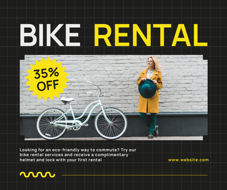 Rental Urban Bicycles Facebook – шаблон для дизайна
