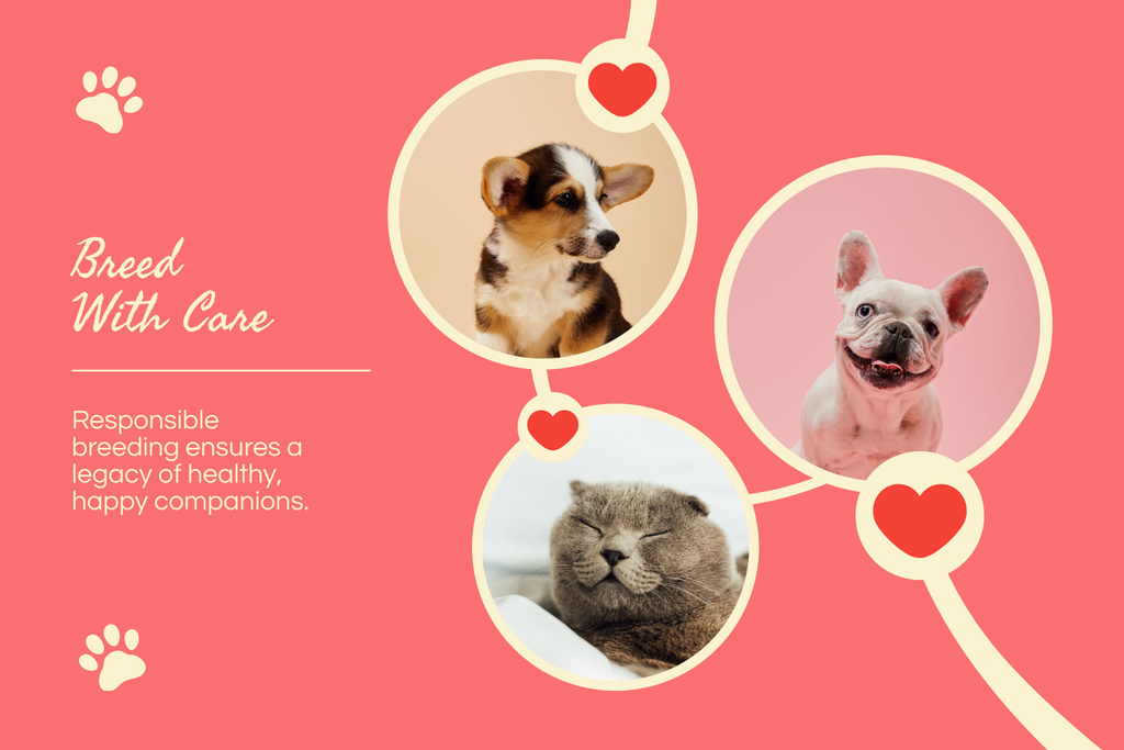 Designvorlage Responsible Care for Health of Lovely Companions für Mood Board