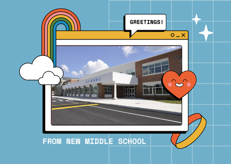 School Apply Announcement Postcard Design Template