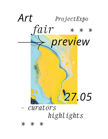 Art Fair Announcement Flyer 8.5x11in Design Template