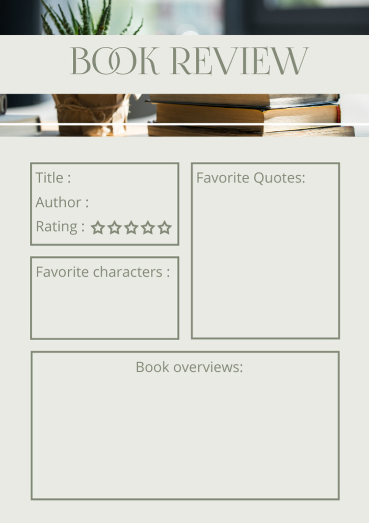 Book Review Notes Schedule Planner – шаблон для дизайна