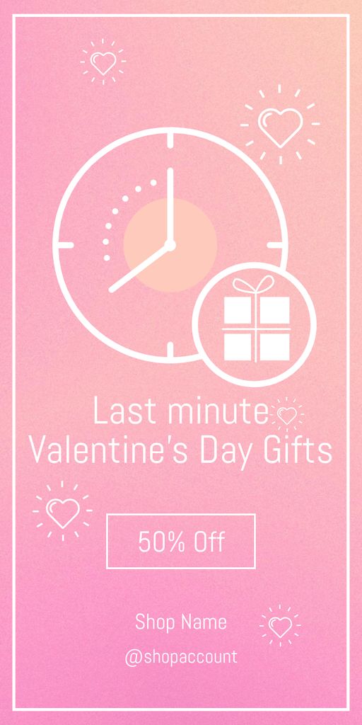 Ontwerpsjabloon van Graphic van Valentine's Day Last Minute Sale Announcement