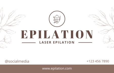 Awesome Laser Epilation Service Promotion Business Card 85x55mm Design Template