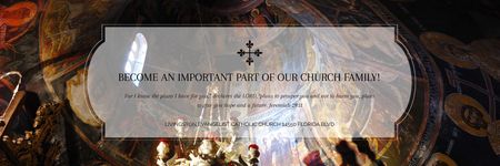 Ontwerpsjabloon van Email header van Evangelist katholieke kerk uitnodiging