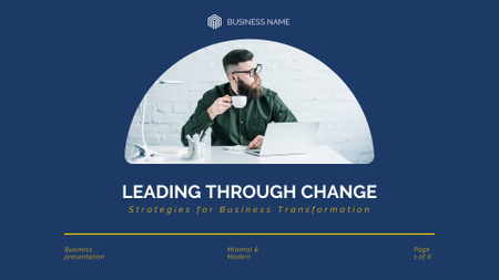 Platilla de diseño Business Transformation Strategy Proposal Presentation Wide