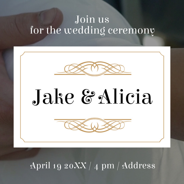 Wedding Ceremony In Spring Animated Post Design Template