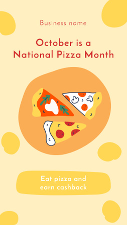 Október nemzeti pizza hónap Instagram Story tervezősablon