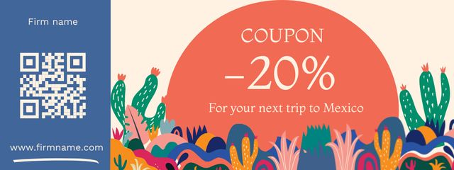 Travel Tour Discount Coupon – шаблон для дизайна