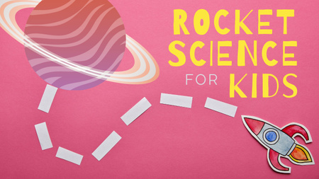 Designvorlage Raketenwissenschaft für Kinder für Youtube Thumbnail