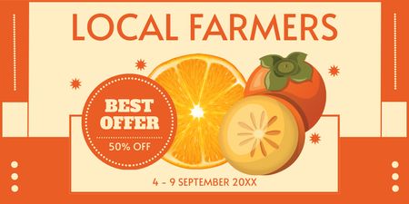 Best Deal for Juicy Fruits in Local Market Twitter Design Template