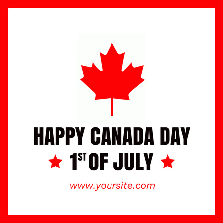 Ontwerpsjabloon van Instagram van Canada Day Celebration Announcement