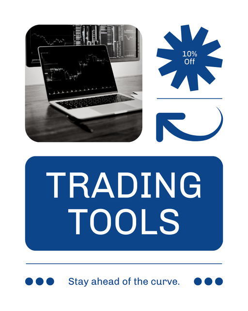 Discount on Trading Tools and Gadgets Instagram Post Vertical – шаблон для дизайну