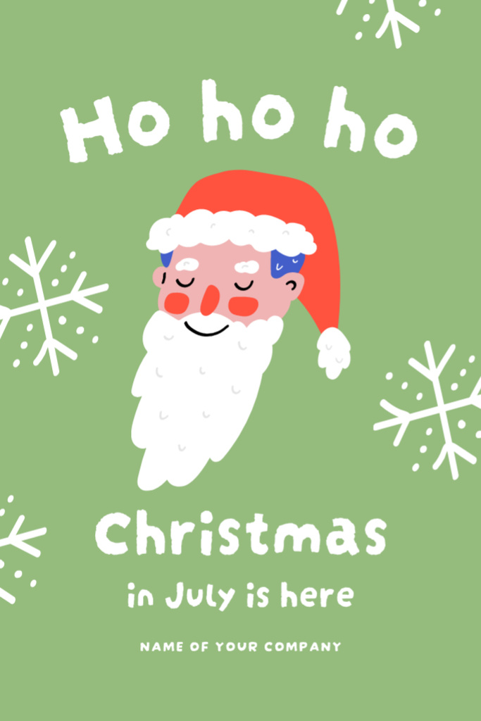 Designvorlage Cheery and Jolly Christmas in July für Flyer 4x6in
