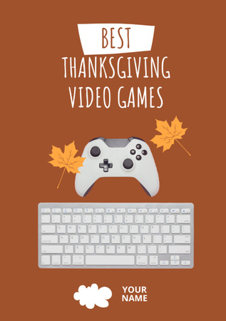 Thanksgiving Video Games Ad Flyer A7 Design Template