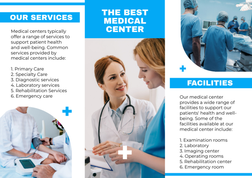 Best Medical Center Service Offer Brochureデザインテンプレート