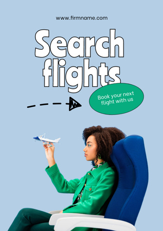 Cheap Flights Ad Newsletter Šablona návrhu