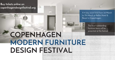 Modèle de visuel Copenhagen modern furniture design festival - Facebook AD