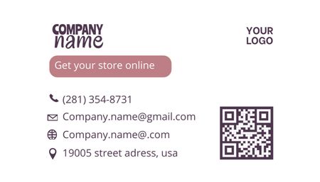 Online Store Advertising Business Card US Design Template