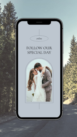 Platilla de diseño Follow Our Special Day Ceremony Stream Instagram Story
