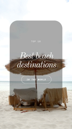 Best Beach Destinations Ad TikTok Video Šablona návrhu