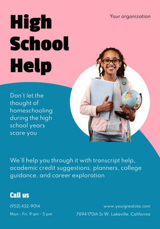 Home Education Ad Poster 28x40in Tasarım Şablonu