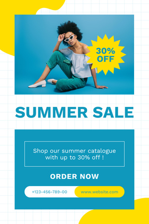 Ontwerpsjabloon van Pinterest van Hot Summer Sale of Clothes