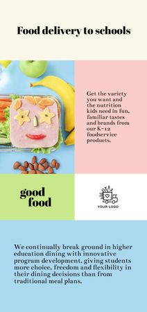 School Food Ad Flyer DIN Large Design Template