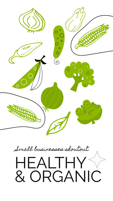 Organic Farmers Food Market Instagram Story Modelo de Design