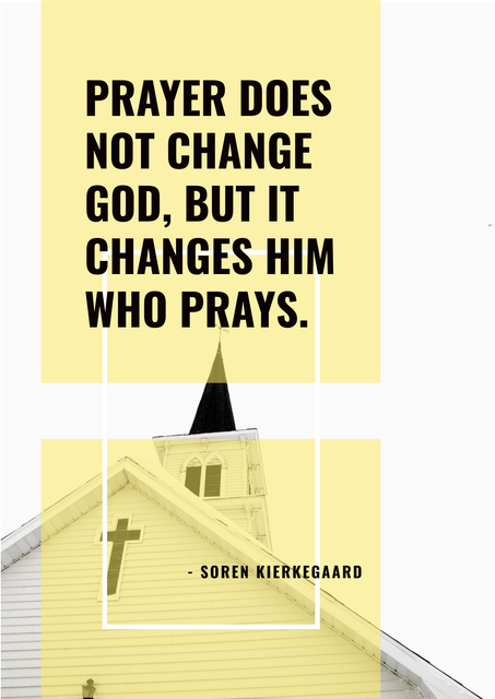 Platilla de diseño Religion citation about prayer Poster