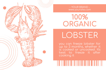 Platilla de diseño Organic Freeze Lobster Label