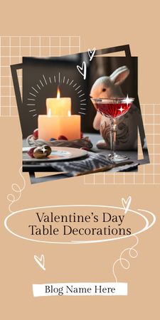 Valentine's Day Table Decoration Offer Graphic Design Template