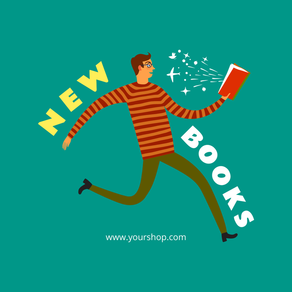 New Books in Stock Instagram – шаблон для дизайна