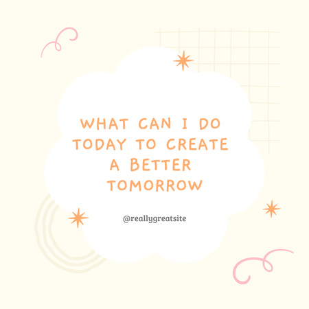 Quote for Inspiration with Stars Instagram Design Template