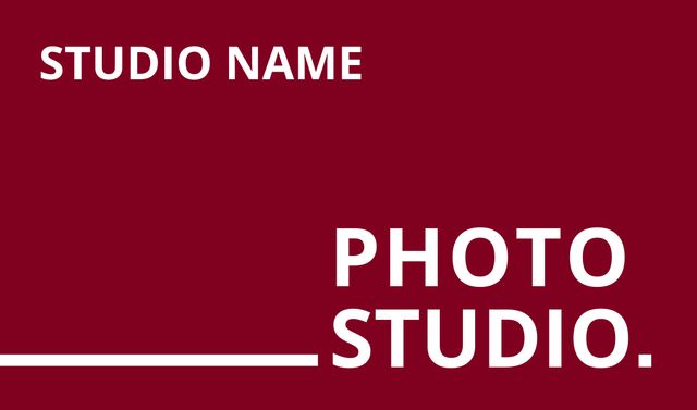 Photo Studio Contacts Information Business card Modelo de Design