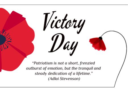 Victory Day Celebration Announcement Postcard Design Template