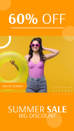 Big Discount for Beachwear Instagram Video Story Design Template
