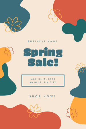 Anúncio de venda da Bright Spring Pinterest Modelo de Design