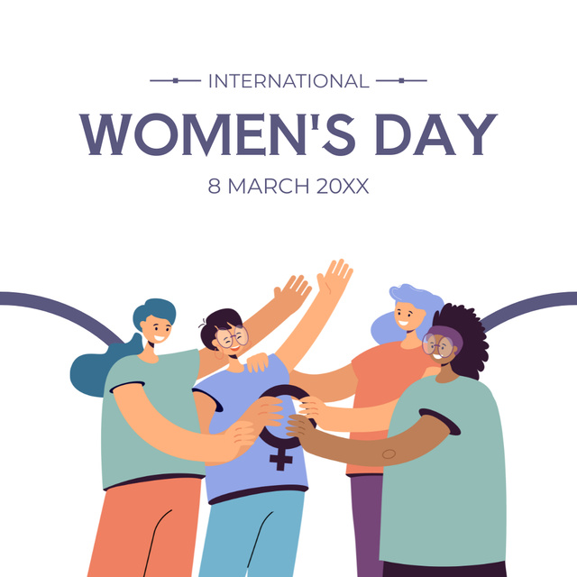 Women on International Women's Day Instagram tervezősablon