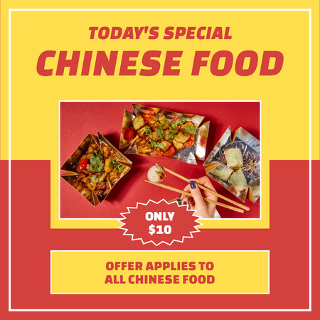 Special of Day for All Chinese Food Instagram Design Template