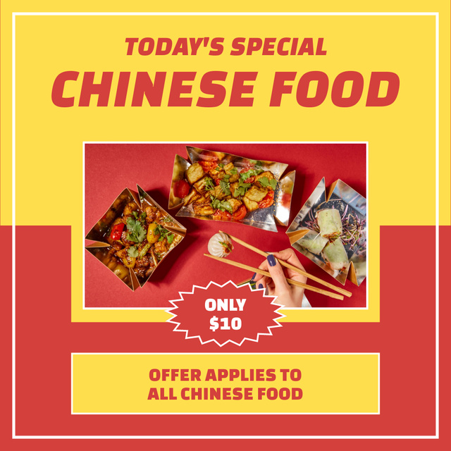 Special of Day for All Chinese Food Instagramデザインテンプレート